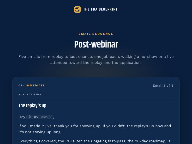 Post-webinar preview